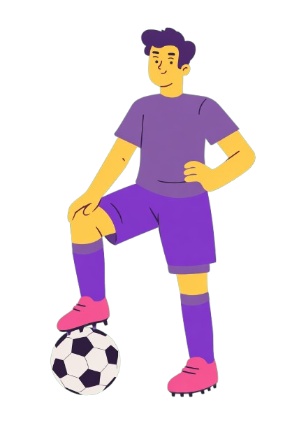 footballer with purple and pink kit removebg preview